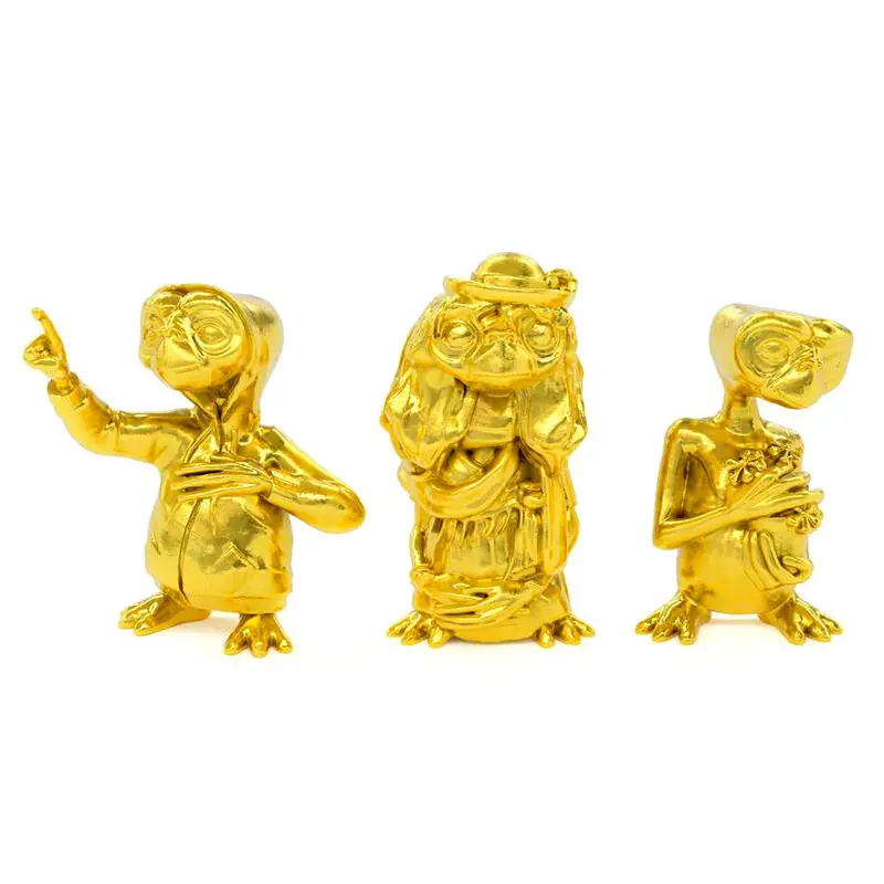 E.T. the Extra-Terrestrial Collector's Set Mini Figuren 3er-Pack Golden Edition 5 cm Produktfoto