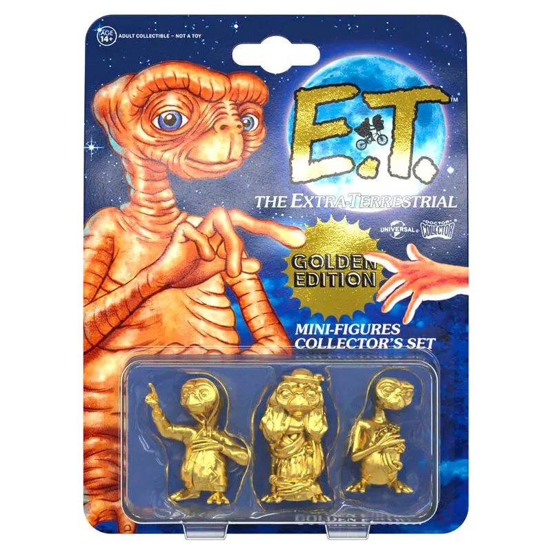 E.T. the Extra-Terrestrial Collector's Set Mini Figuren 3er-Pack Golden Edition 5 cm Produktfoto