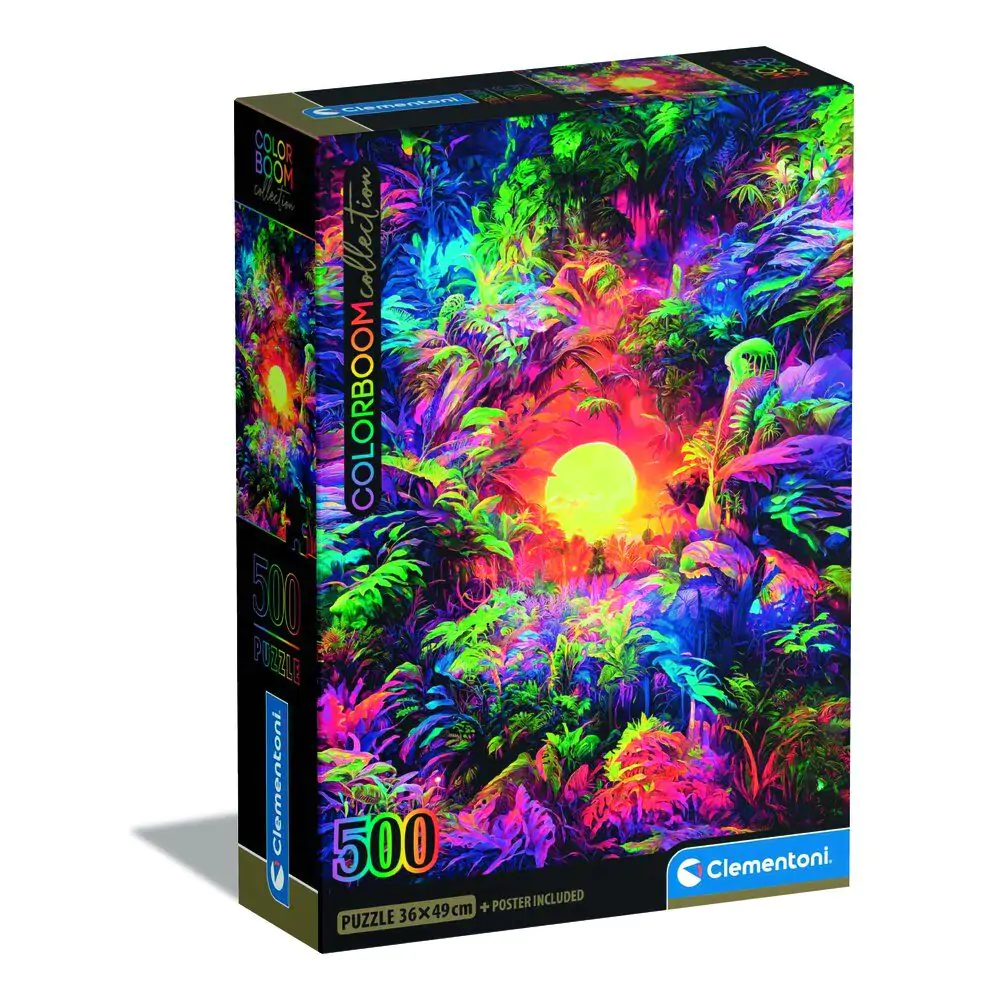 Color Boom Psychedelic Jungle Sunrise Puzzle 500St Produktfoto