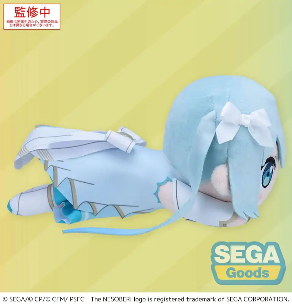 COLORFUL STAGE! The Movie: A Miku Who Can't Sing Nesoberi Liegend Plüschfigur Hatsune Miku Unshuttered Sekai 16 cm Produktfoto