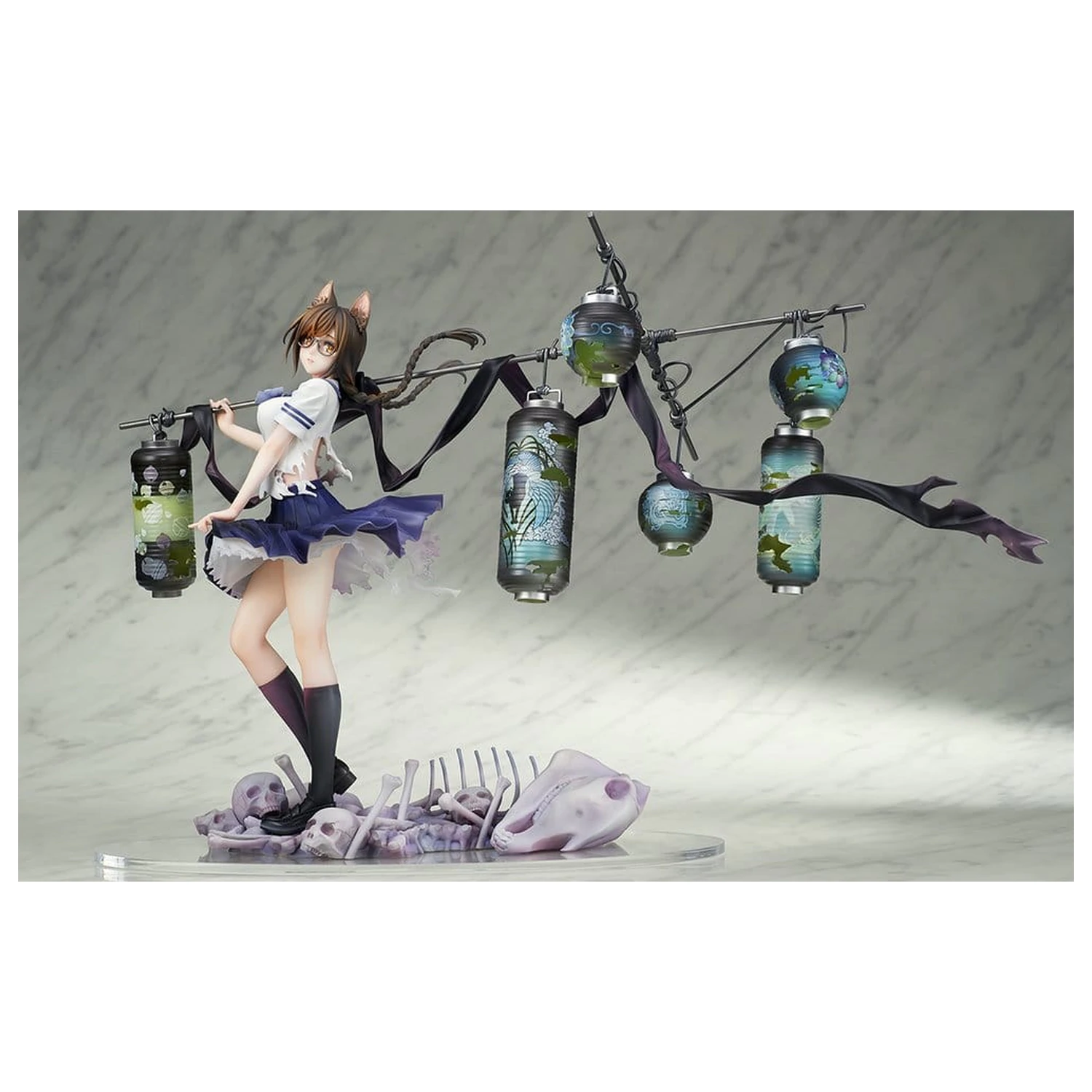 Comics Bakemonogatari PVC Figur 1/7 Tsubasa Hanekawa 26 cm Produktfoto