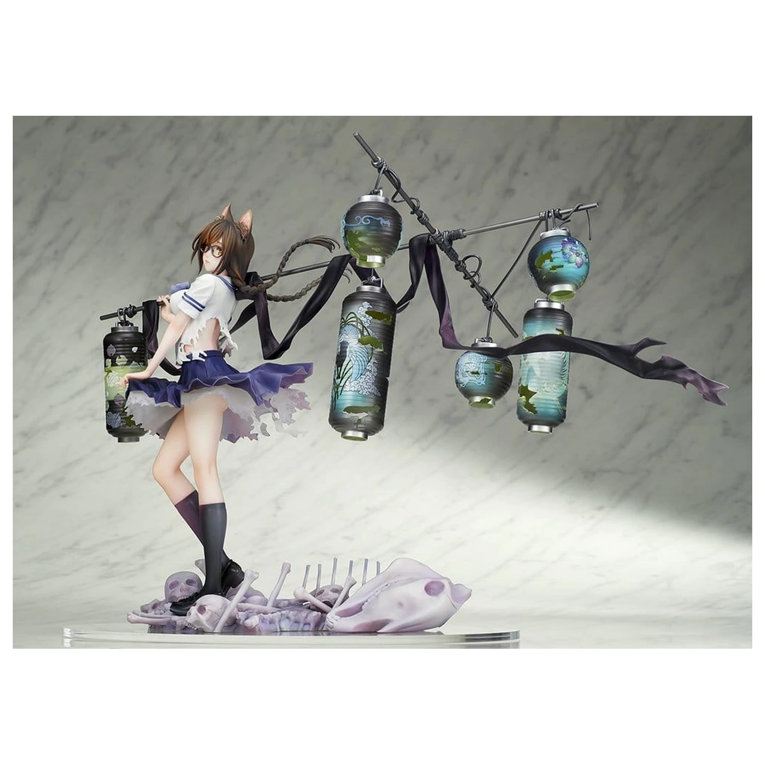 Comics Bakemonogatari PVC Figur 1/7 Tsubasa Hanekawa 26 cm Produktfoto