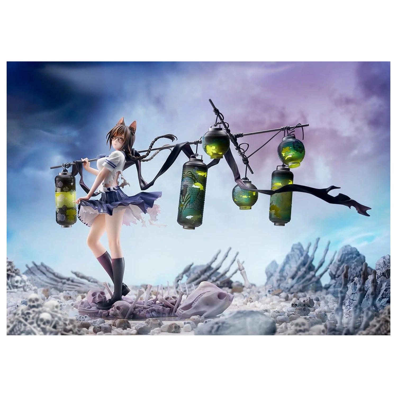 Comics Bakemonogatari PVC Figur 1/7 Tsubasa Hanekawa 26 cm Produktfoto