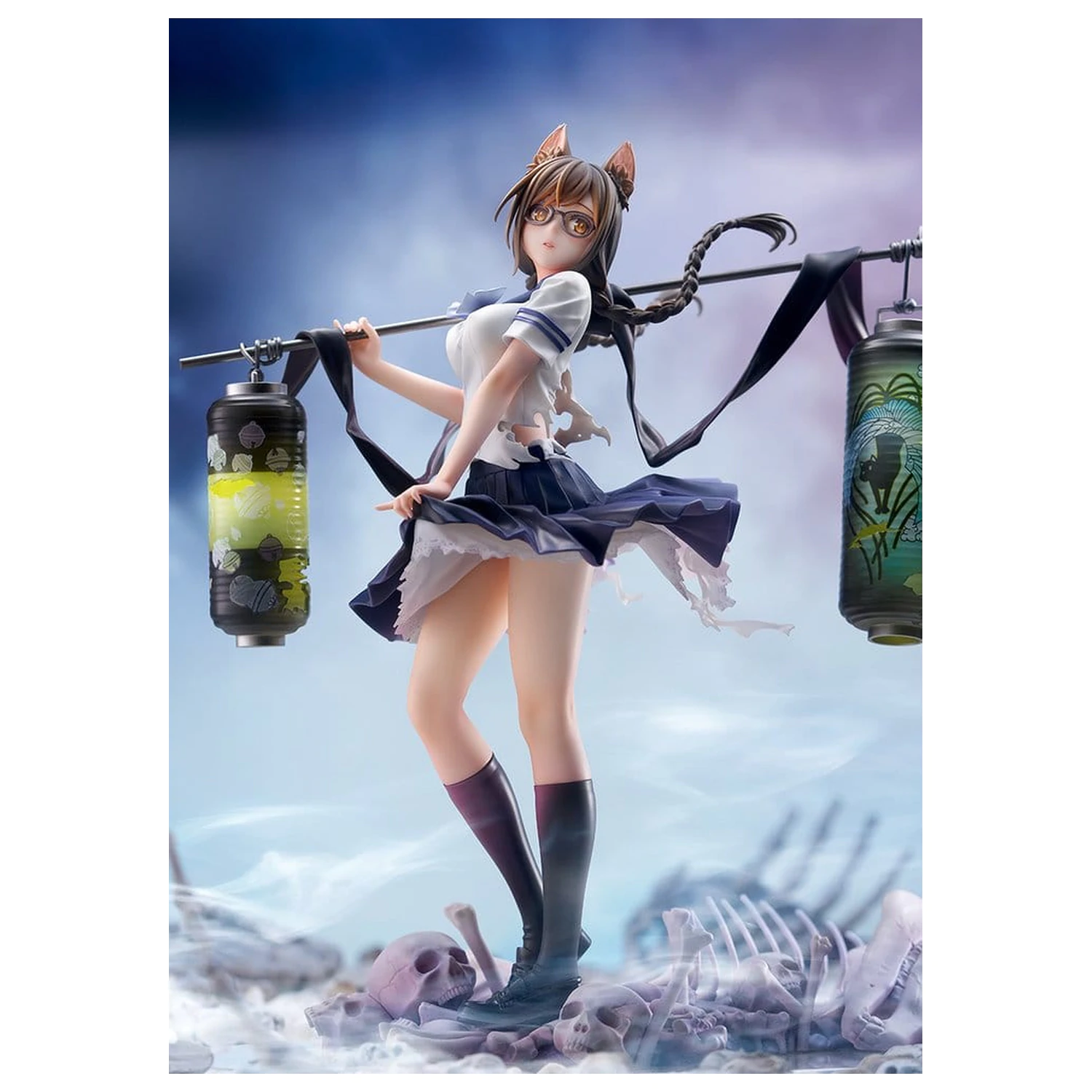 Comics Bakemonogatari PVC Figur 1/7 Tsubasa Hanekawa 26 cm Produktfoto