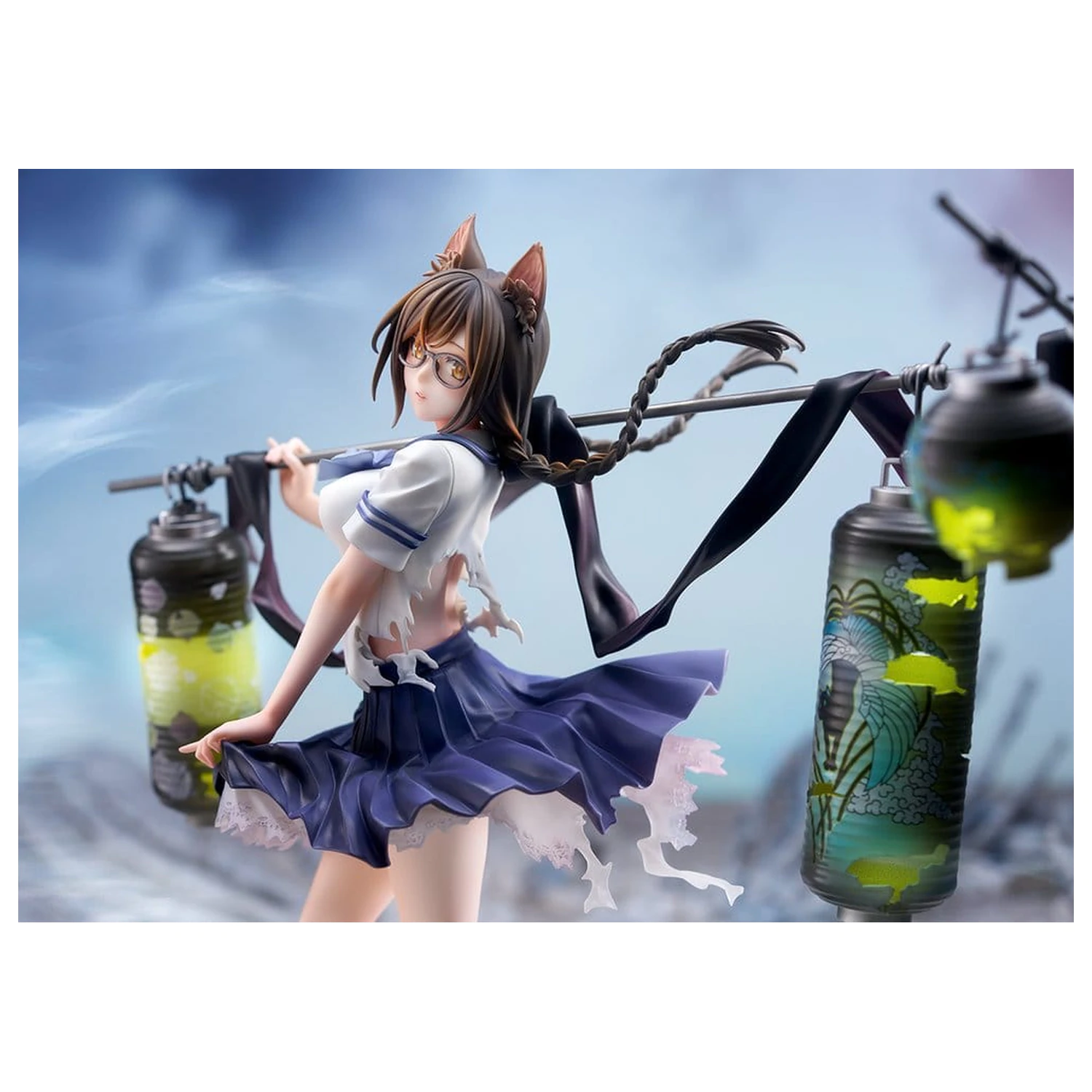 Comics Bakemonogatari PVC Figur 1/7 Tsubasa Hanekawa 26 cm Produktfoto