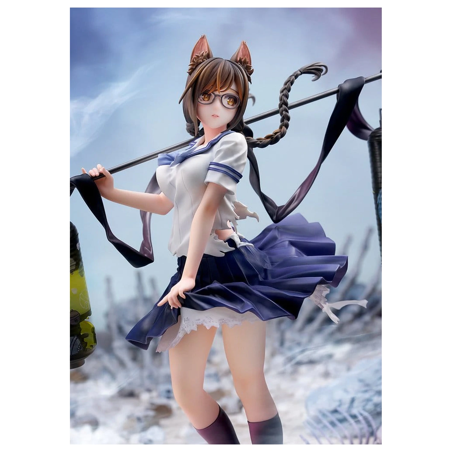 Comics Bakemonogatari PVC Figur 1/7 Tsubasa Hanekawa 26 cm Produktfoto