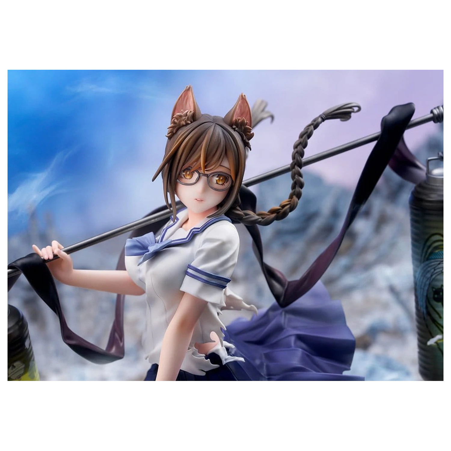 Comics Bakemonogatari PVC Figur 1/7 Tsubasa Hanekawa 26 cm Produktfoto