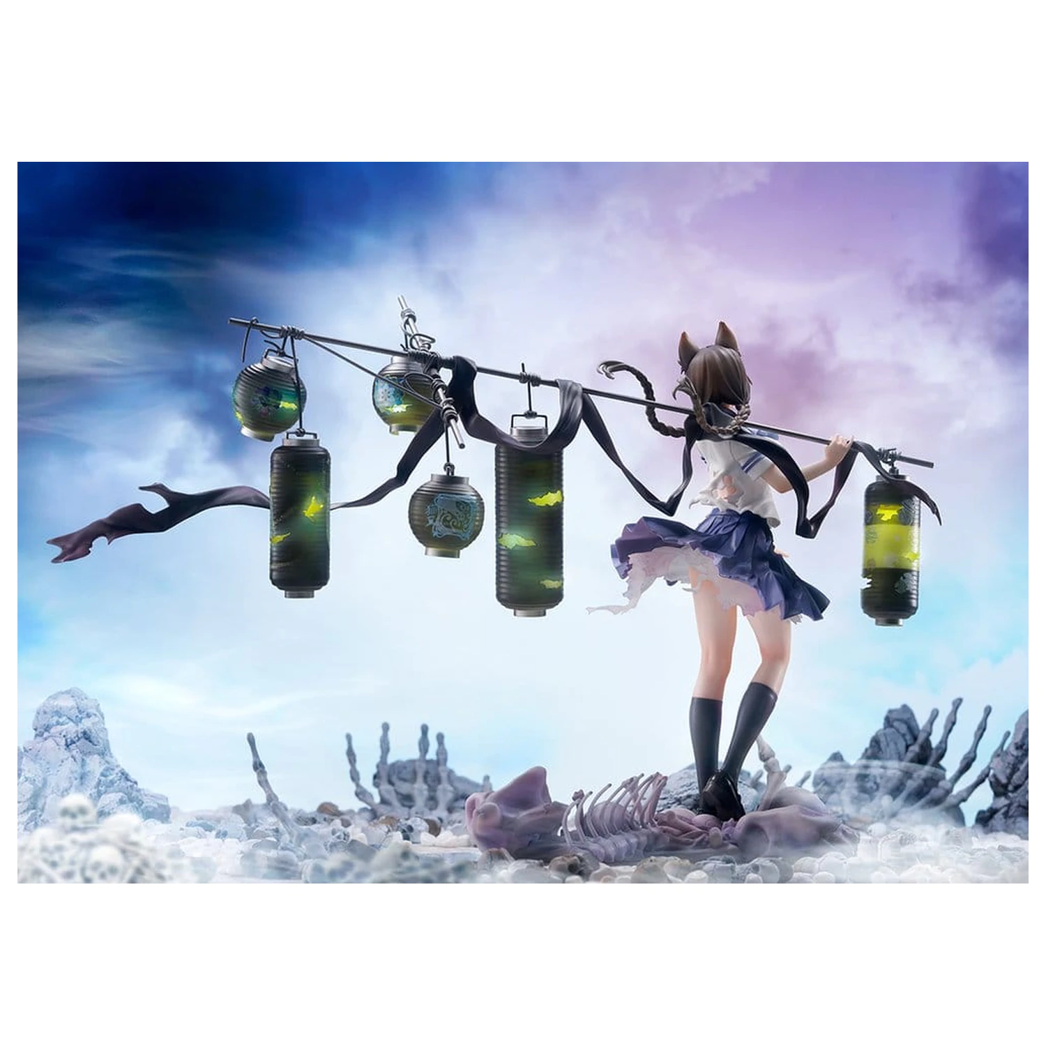 Comics Bakemonogatari PVC Figur 1/7 Tsubasa Hanekawa 26 cm Produktfoto