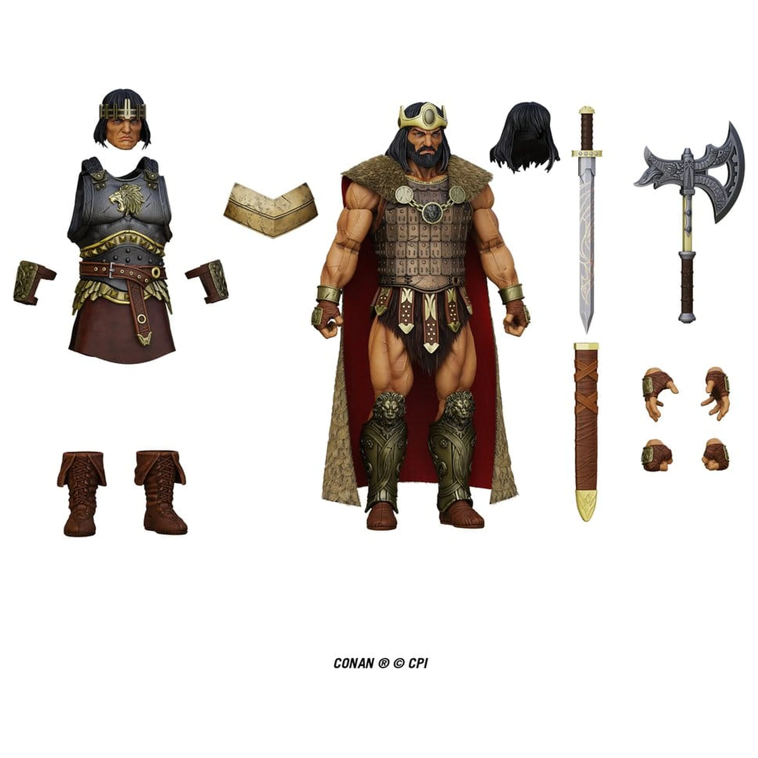 Conan Epic H.A.C.K.S. Action Figur 1/12 King Conan: Ruler of Aquilonia Produktfoto