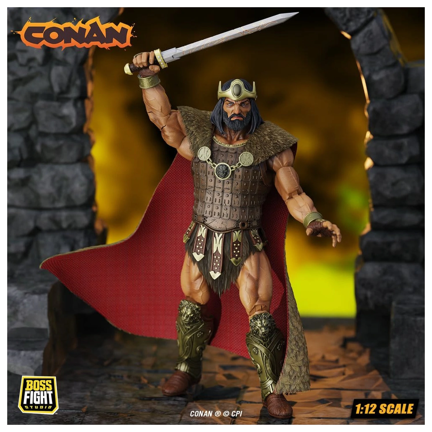 Conan Epic H.A.C.K.S. Action Figur 1/12 King Conan: Ruler of Aquilonia Produktfoto