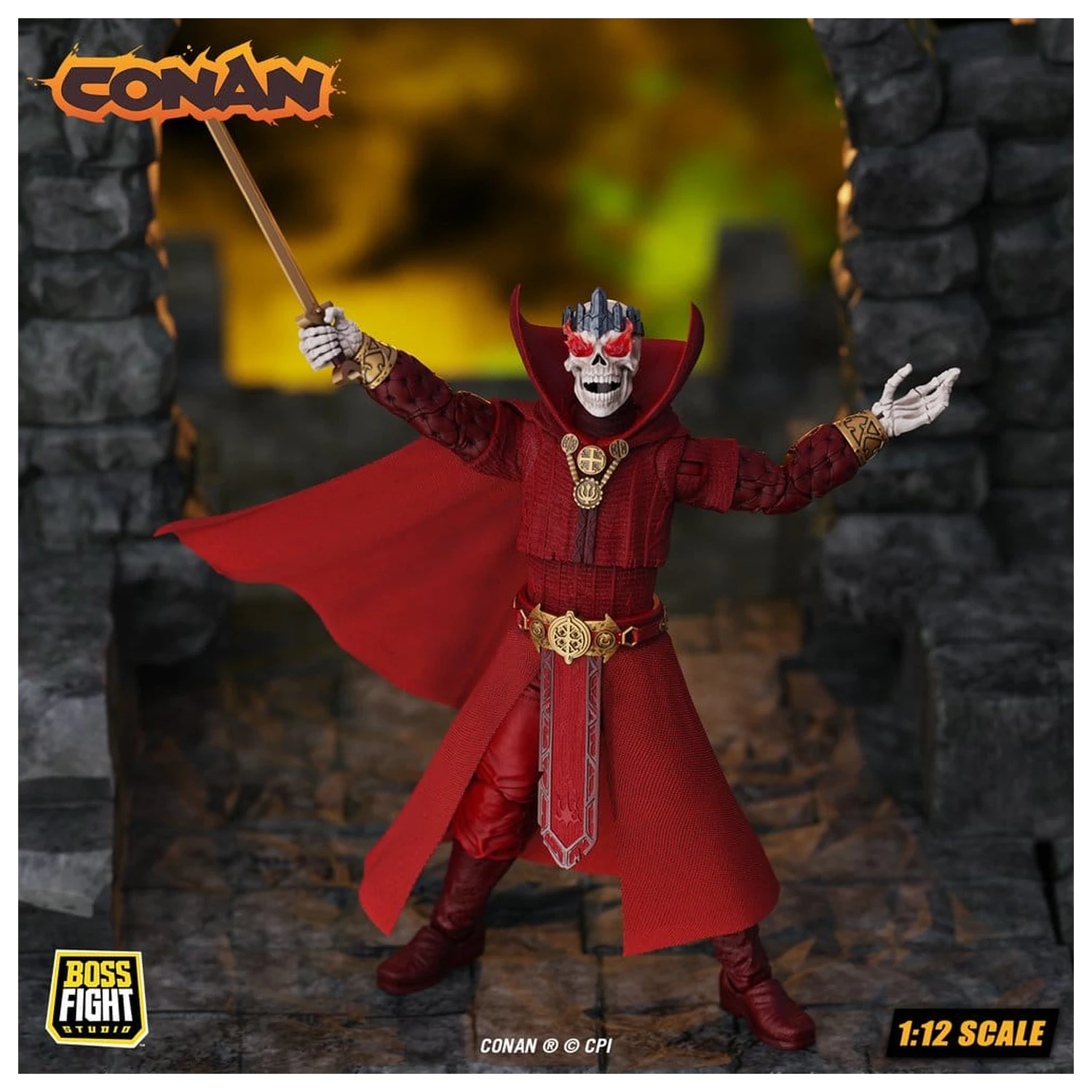 Conan Epic H.A.C.K.S. Actionfigur 1/12 Thulsa Doom: Undead Sorcerer Produktfoto