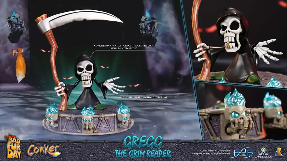Conker: Conker's Bad Fur Day Statue Gregg the Grim Reaper 36 cm Produktfoto