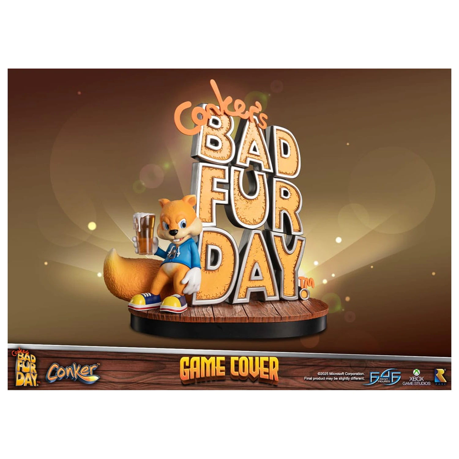 Conker´s Bad Fur Day Statue Spiel Cover Exklusive Edition 45 cm Produktfoto