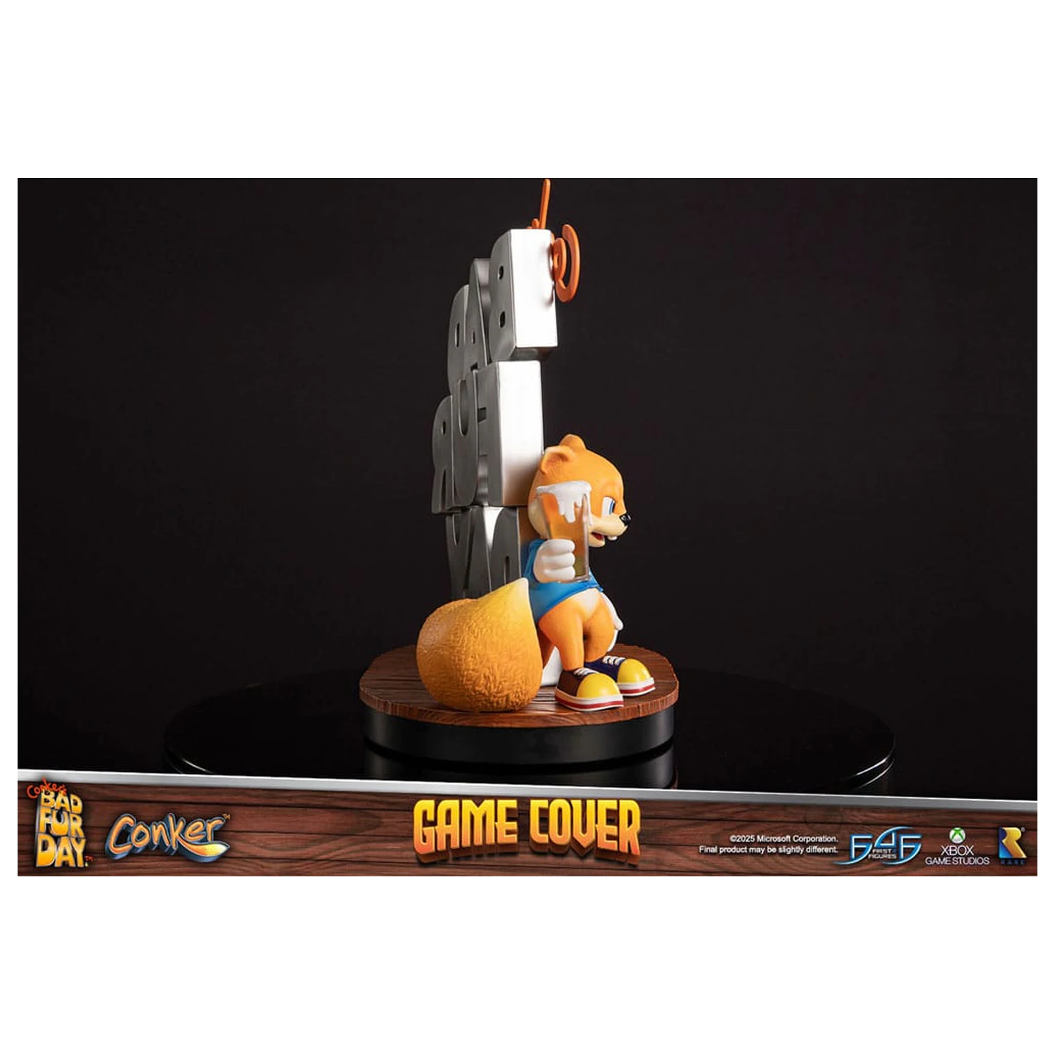 Conker´s Bad Fur Day Statue Spiel Cover Exklusive Edition 45 cm Produktfoto