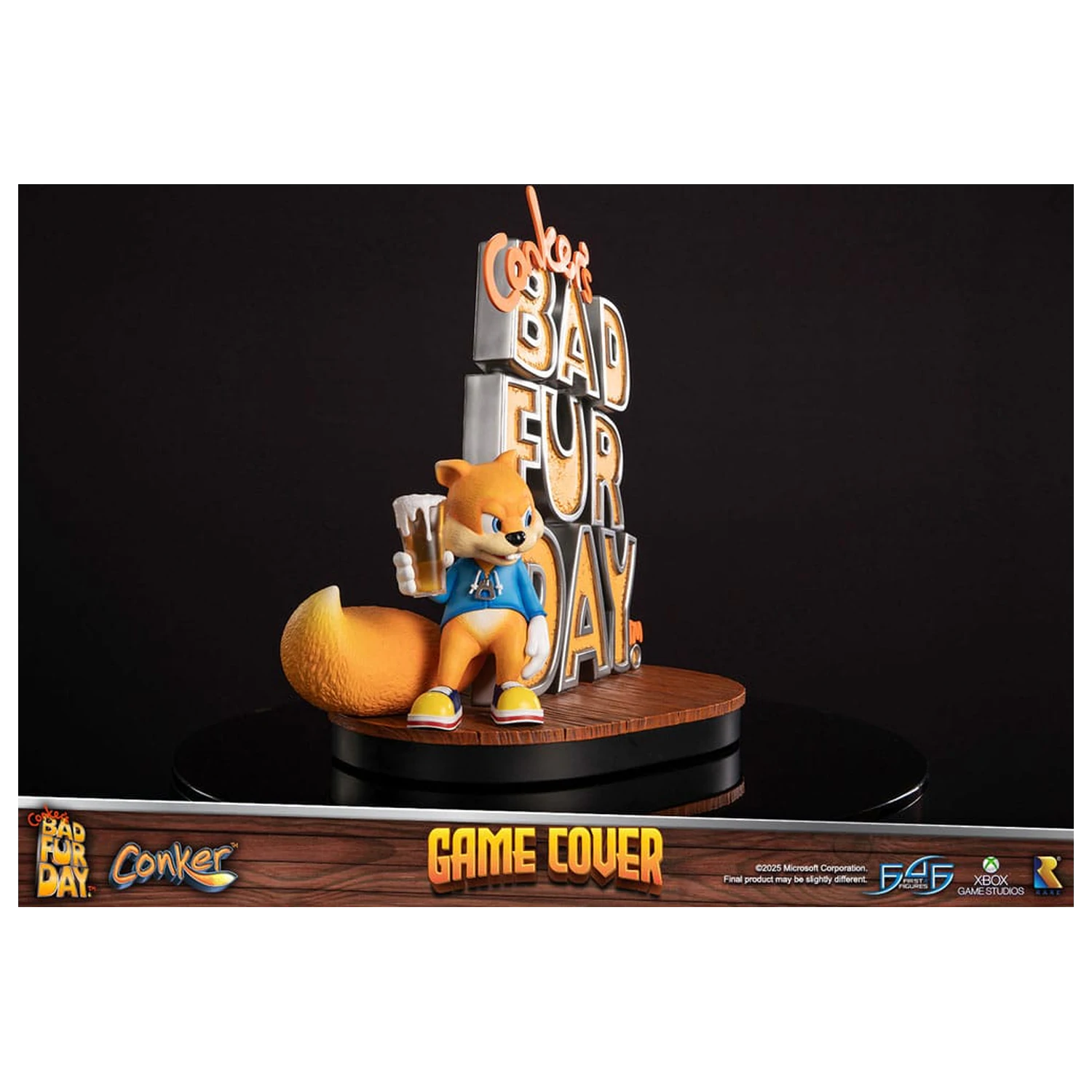 Conker´s Bad Fur Day Statue Spiel Cover Exklusive Edition 45 cm Produktfoto