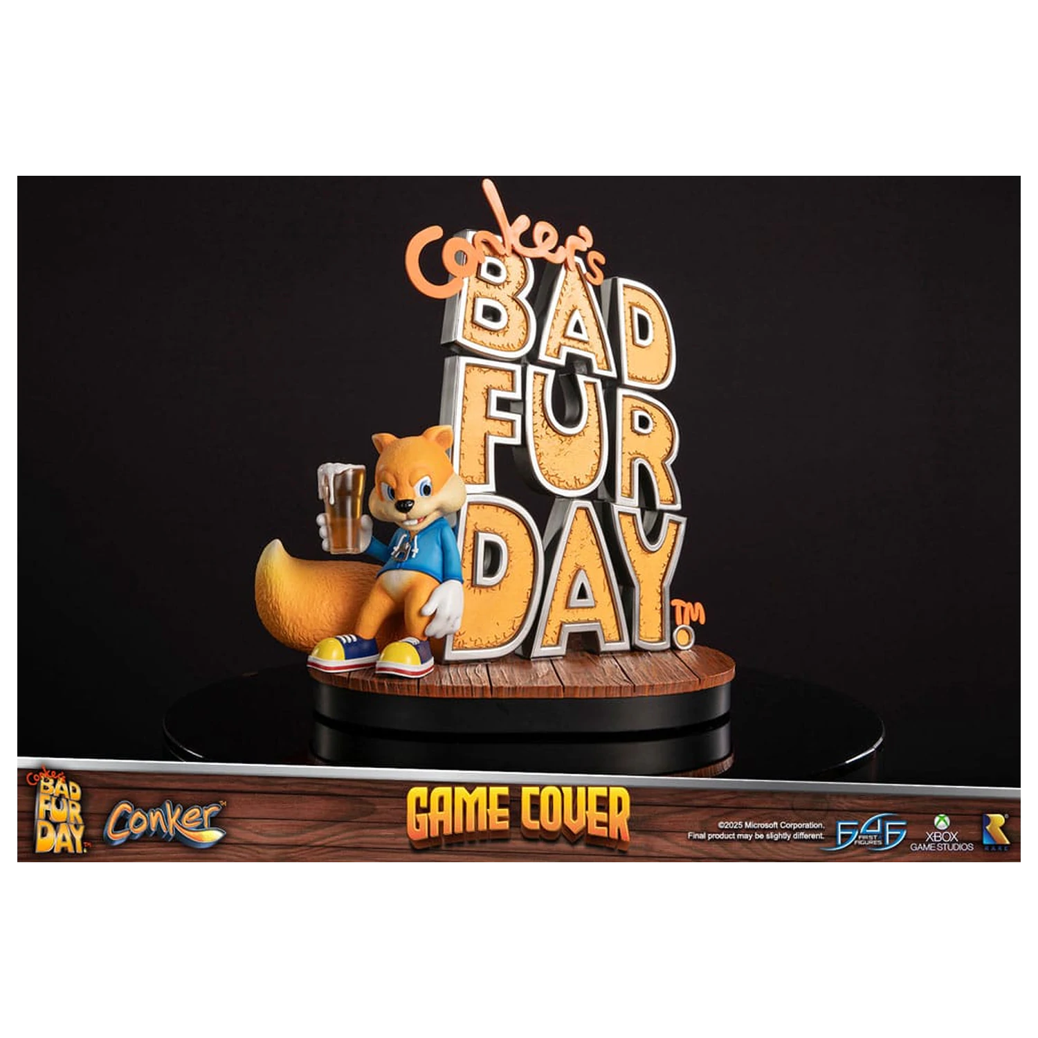 Conker´s Bad Fur Day Statue Spiel Cover Exklusive Edition 45 cm Produktfoto