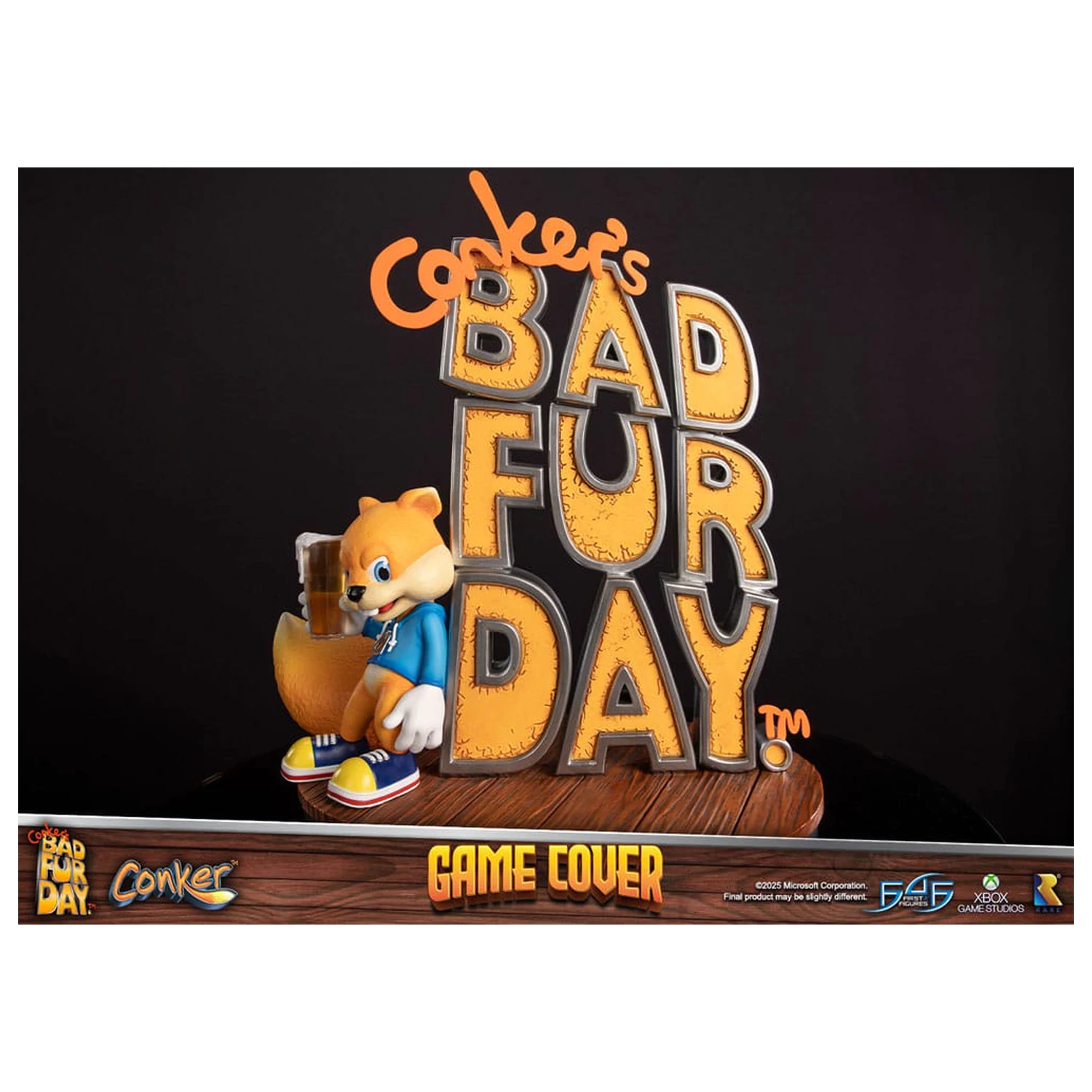 Conker´s Bad Fur Day Statue Spiel Cover Exklusive Edition 45 cm Produktfoto
