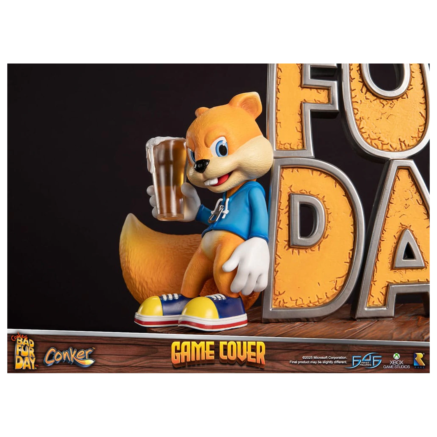 Conker´s Bad Fur Day Statue Spiel Cover Exklusive Edition 45 cm Produktfoto