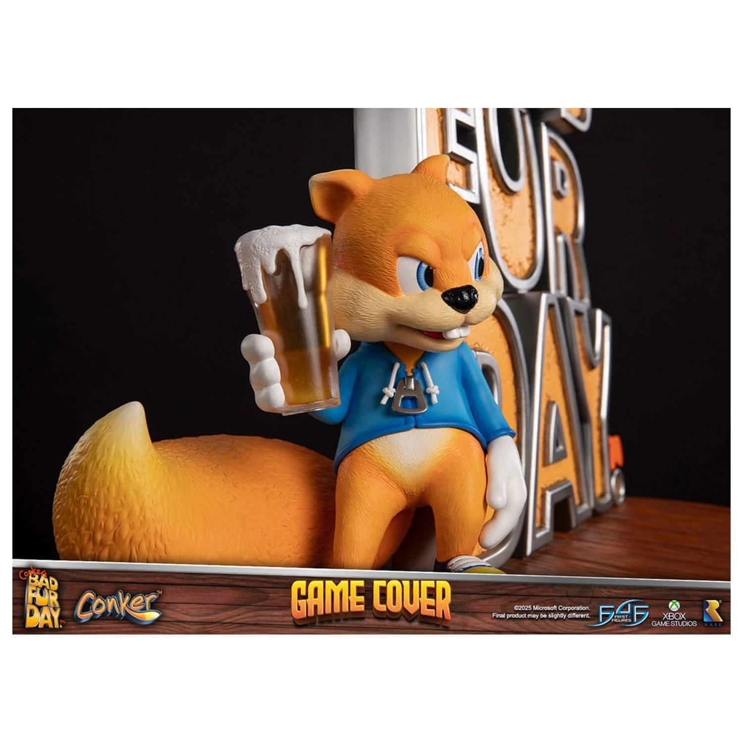 Conker´s Bad Fur Day Statue Spiel Cover Exklusive Edition 45 cm Produktfoto