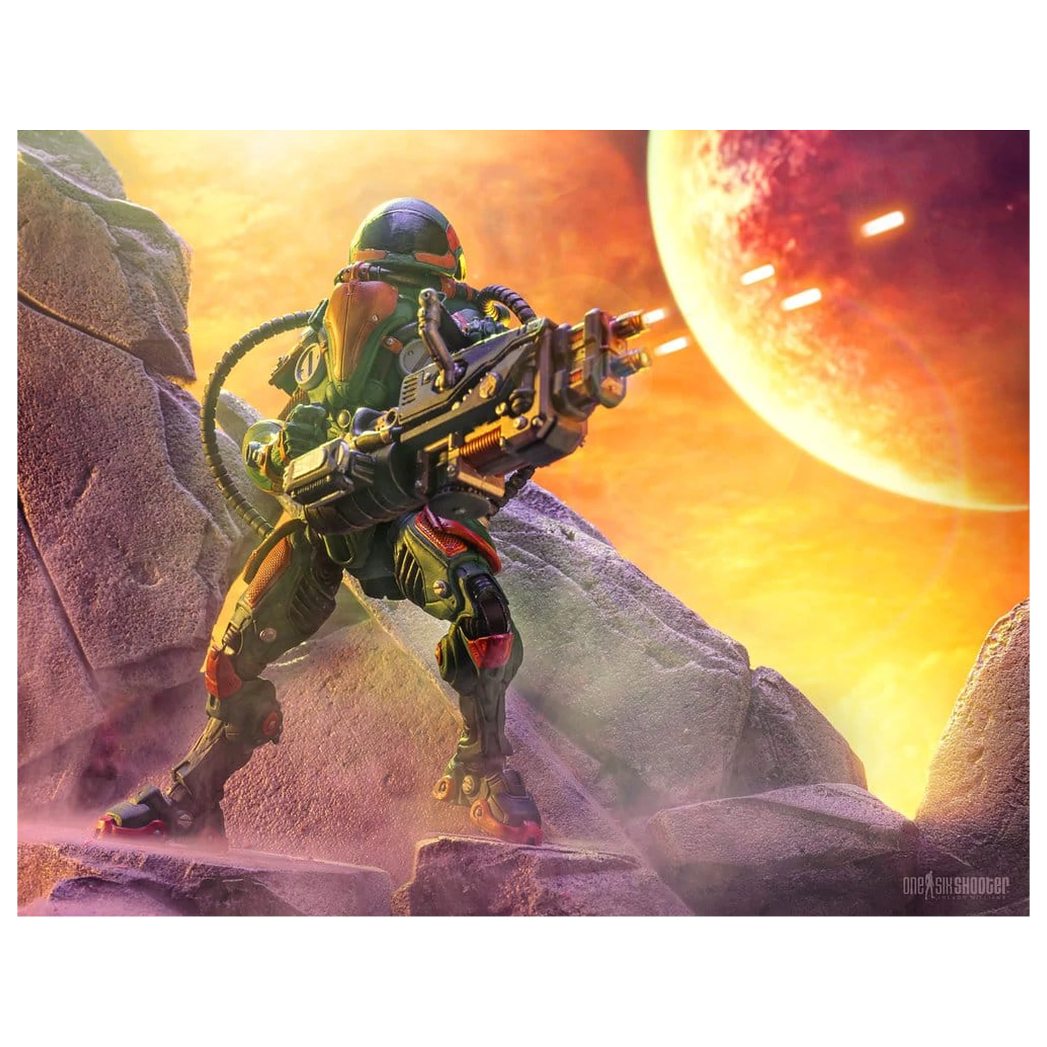 Cosmic Legions Actionfigur T.U.5.C.C. Schwerer Schütze Produktfoto