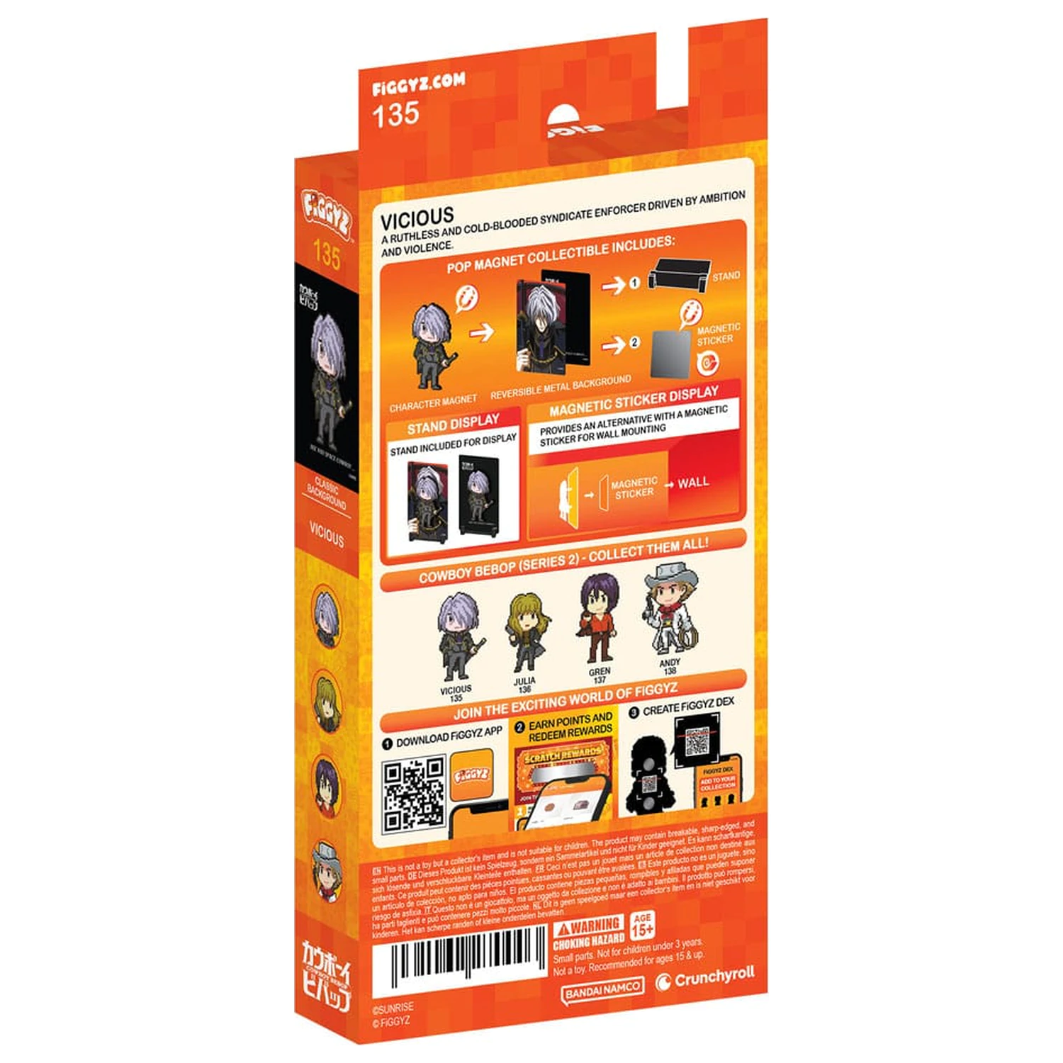 Cowboy Bebop FiGGYZ Magnet Sammelfigur Vicious 11 cm Produktfoto