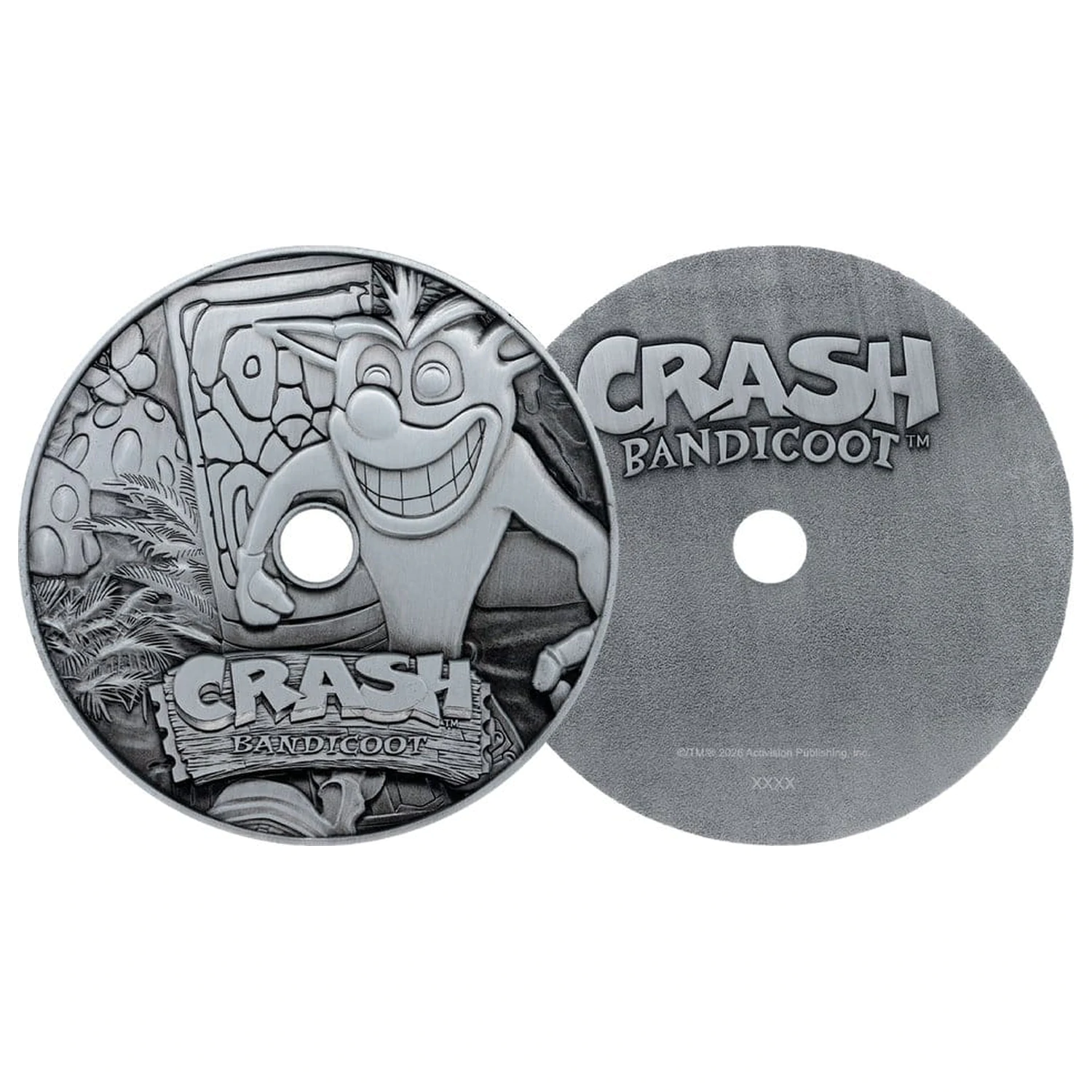 Crash Bandicoot Nachbildung Metall CD-ROM Sammlerstück Limitierte Auflage 11 cm Produktfoto
