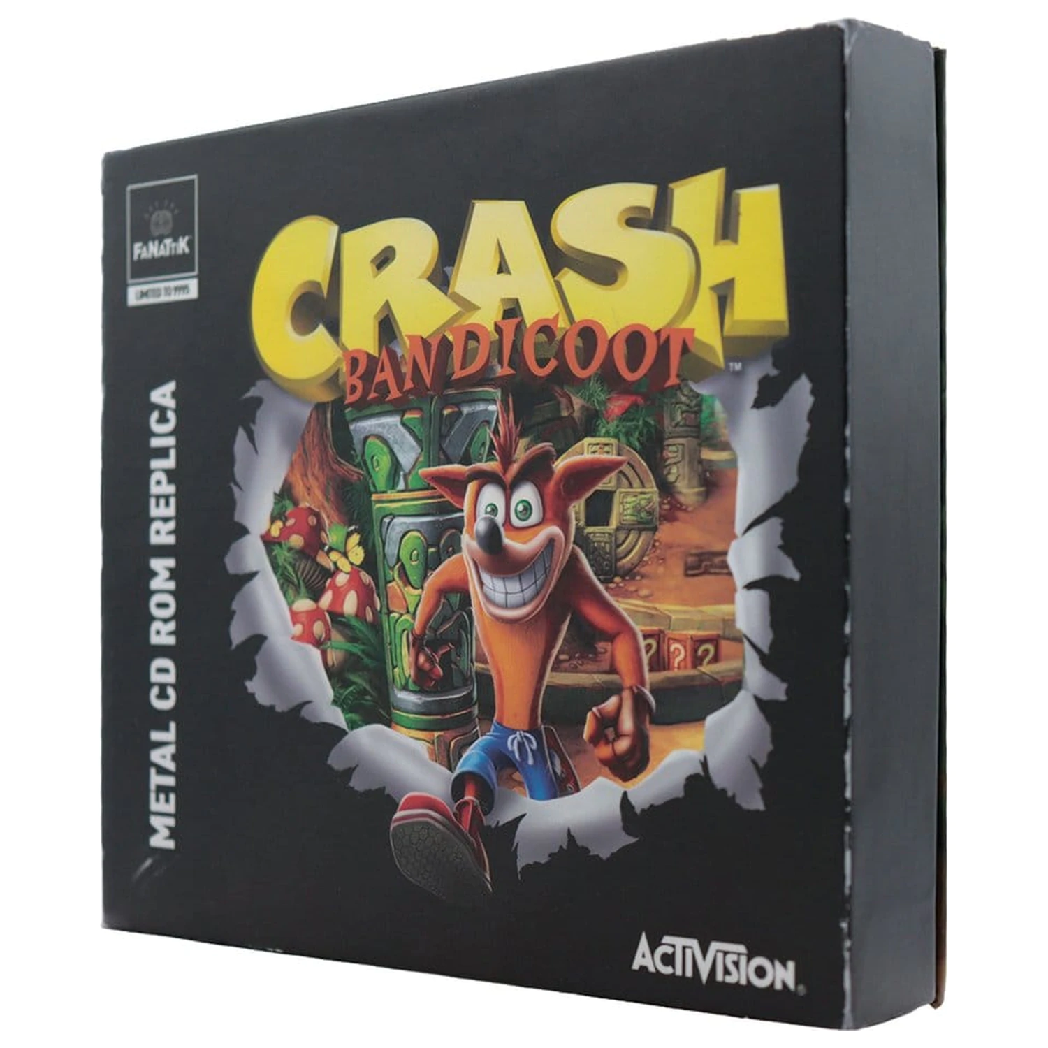 Crash Bandicoot Nachbildung Metall CD-ROM Sammlerstück Limitierte Auflage 11 cm Produktfoto