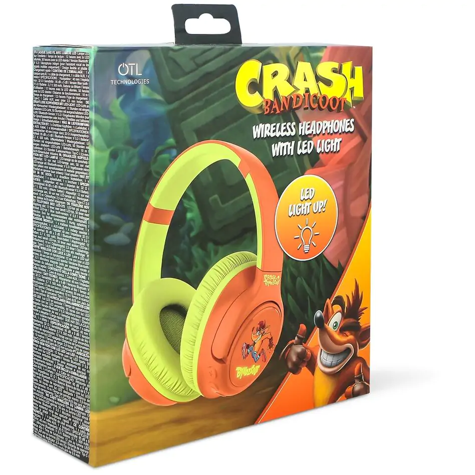 Crash Bandicoot kabellos LED Kopfhörer Produktfoto