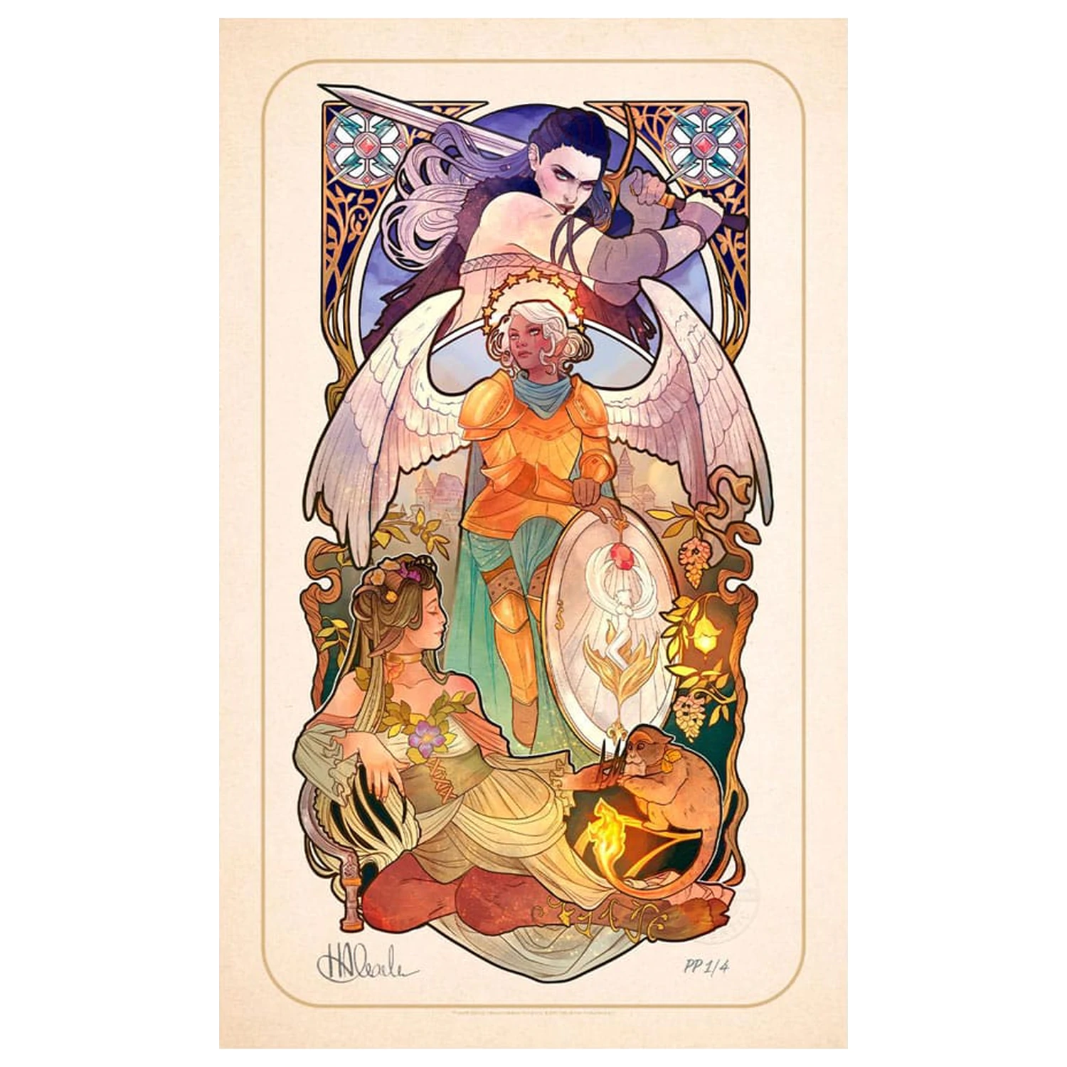 Critical Role Art Print Ashley Johnson: 10th Anniversary Art Nouveau Illustrations 46 x 28 Zentimeter - ungerahmt Produktfoto