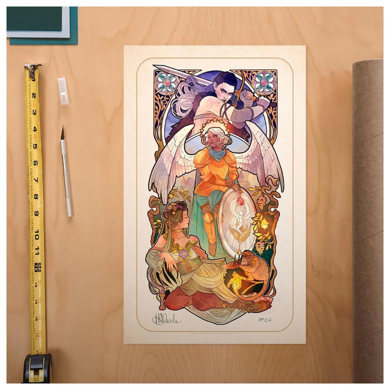 Critical Role Art Print Ashley Johnson: 10th Anniversary Art Nouveau Illustrations 46 x 28 Zentimeter - ungerahmt Produktfoto
