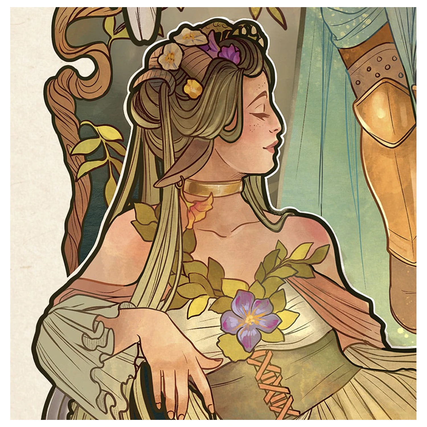 Critical Role Art Print Ashley Johnson: 10th Anniversary Art Nouveau Illustrations 46 x 28 Zentimeter - ungerahmt Produktfoto