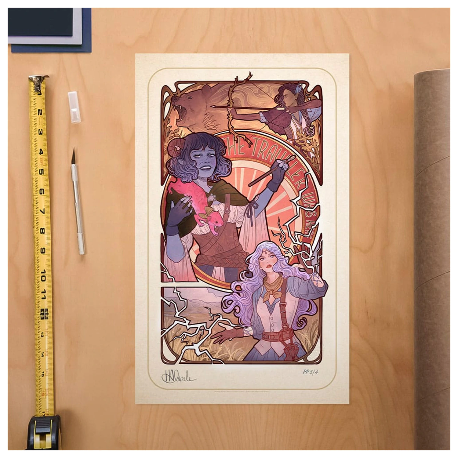 Critical Role Kunstdruck Laura Bailey: 10th Anniversary Art Nouveau Illustrations 46 x 28 cm - ungerahmt Produktfoto