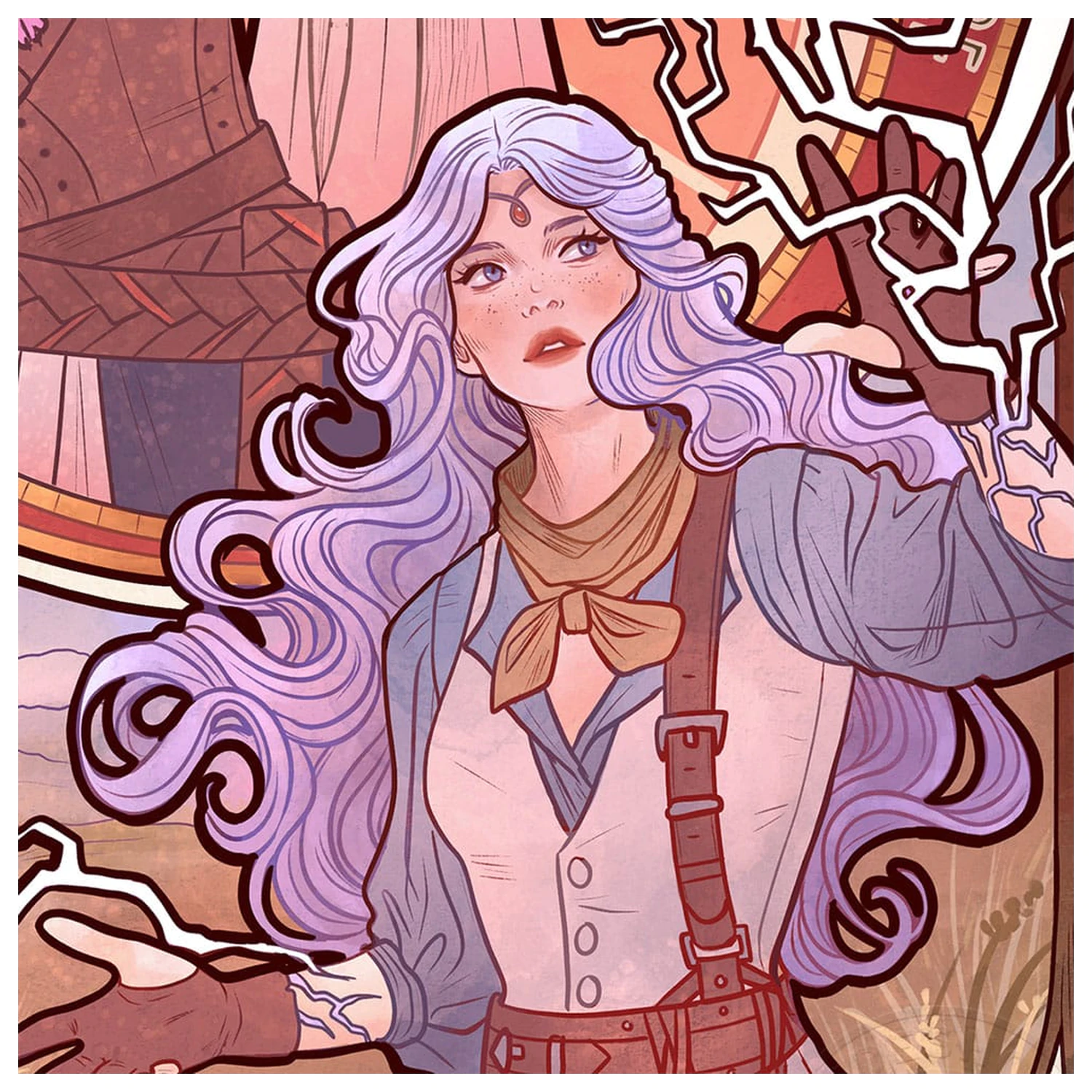 Critical Role Kunstdruck Laura Bailey: 10th Anniversary Art Nouveau Illustrations 46 x 28 cm - ungerahmt Produktfoto