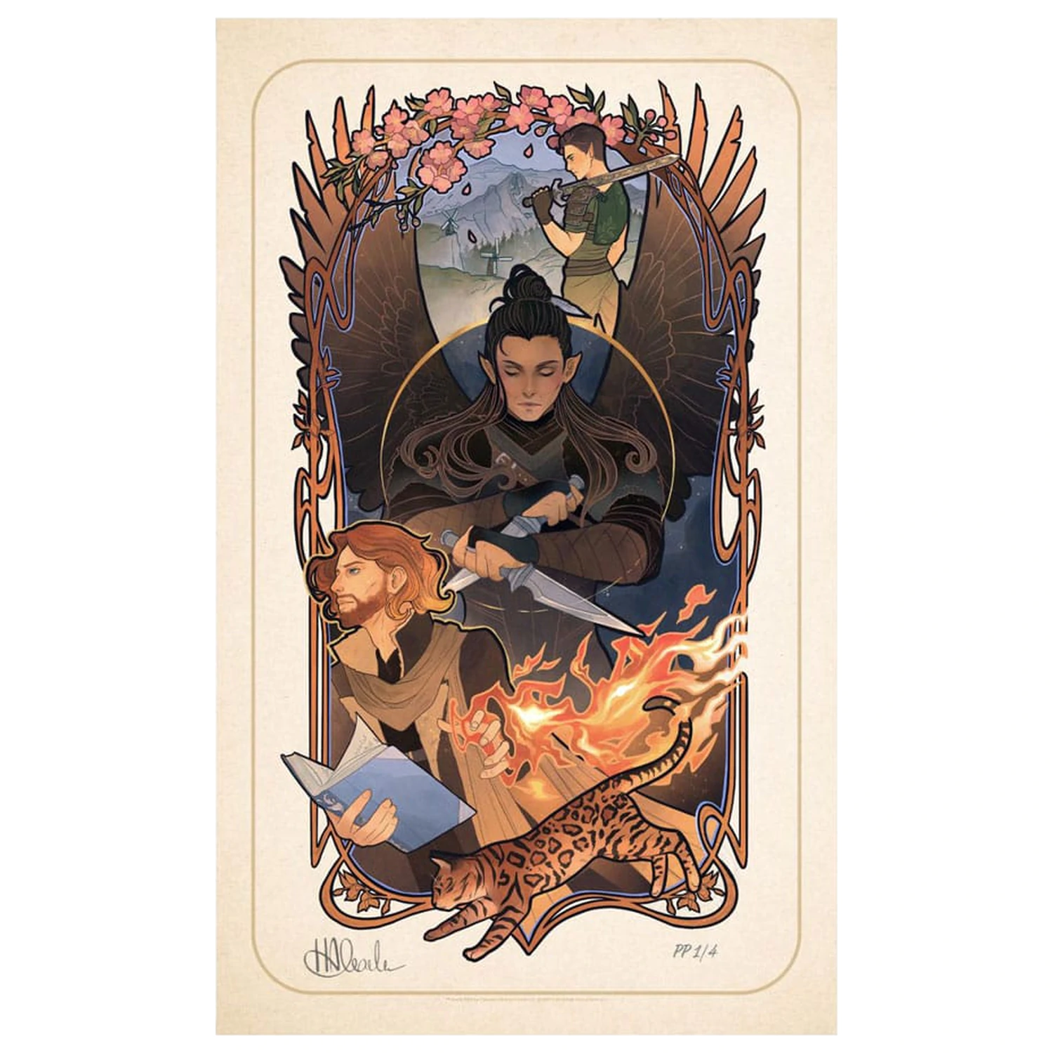 Critical Role Art Print Liam O'Brien: 10th Anniversary Art Nouveau Illustrations 46 x 28 cm - ungerahmt Produktfoto