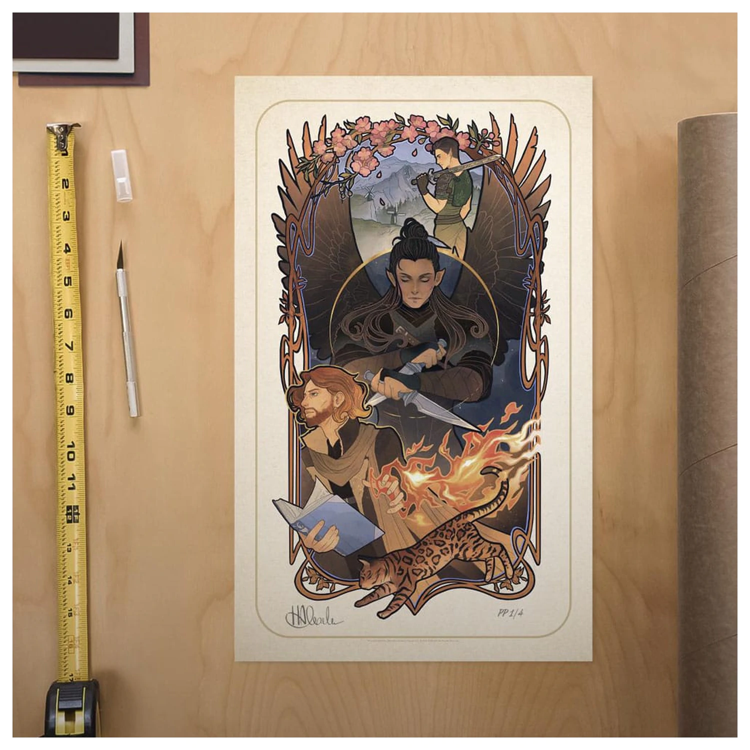 Critical Role Art Print Liam O'Brien: 10th Anniversary Art Nouveau Illustrations 46 x 28 cm - ungerahmt Produktfoto