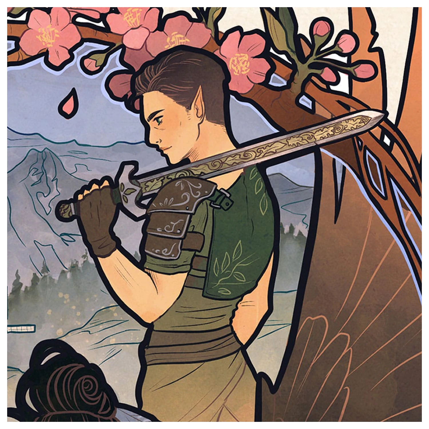 Critical Role Art Print Liam O'Brien: 10th Anniversary Art Nouveau Illustrations 46 x 28 cm - ungerahmt Produktfoto