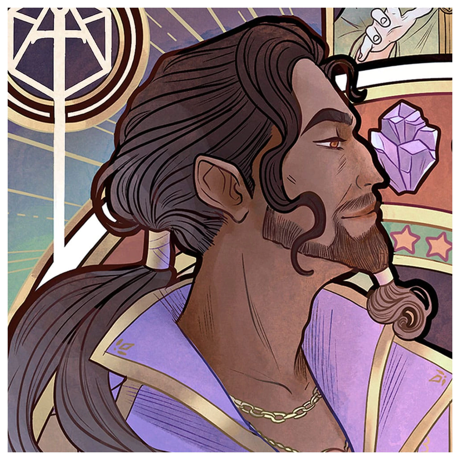 Critical Role Art Print Matthew Mercer: 10th Anniversary Art Nouveau Illustrationen 46 x 28 cm - ungerahmt Produktfoto