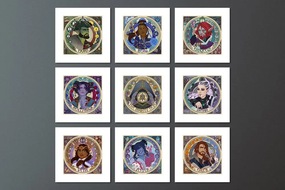 Critical Role Kunstdruck Mighty Nein Portrait Series 35 x 35 cm - ungerahmt (9er-Set) Produktfoto