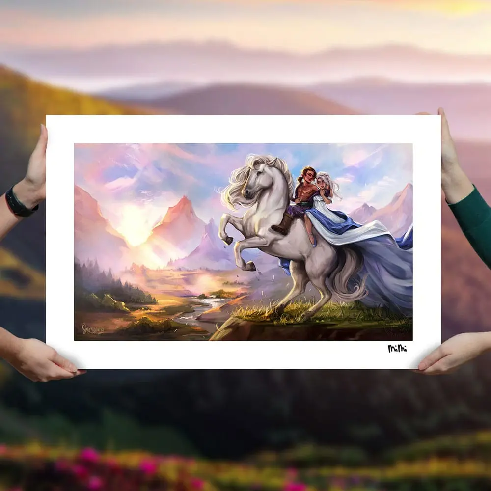 Critical Role Kunstdruck Scanlan Shorthalt & Pike Trickfoot: A Humble Portrait 71 x 46 cm - ungerahmt Produktfoto