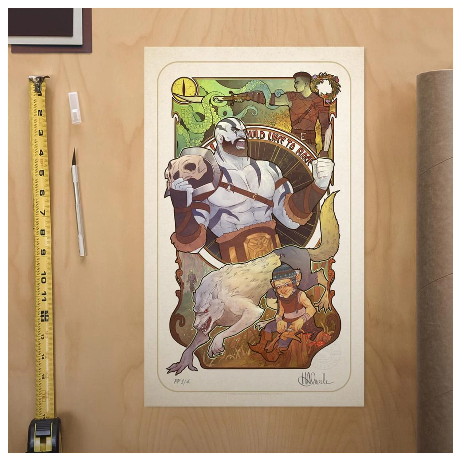 Critical Role Kunstdruck Travis Willingham: 10th Anniversary Art Nouveau Illustrations 46 x 28 cm - ungerahmt Produktfoto