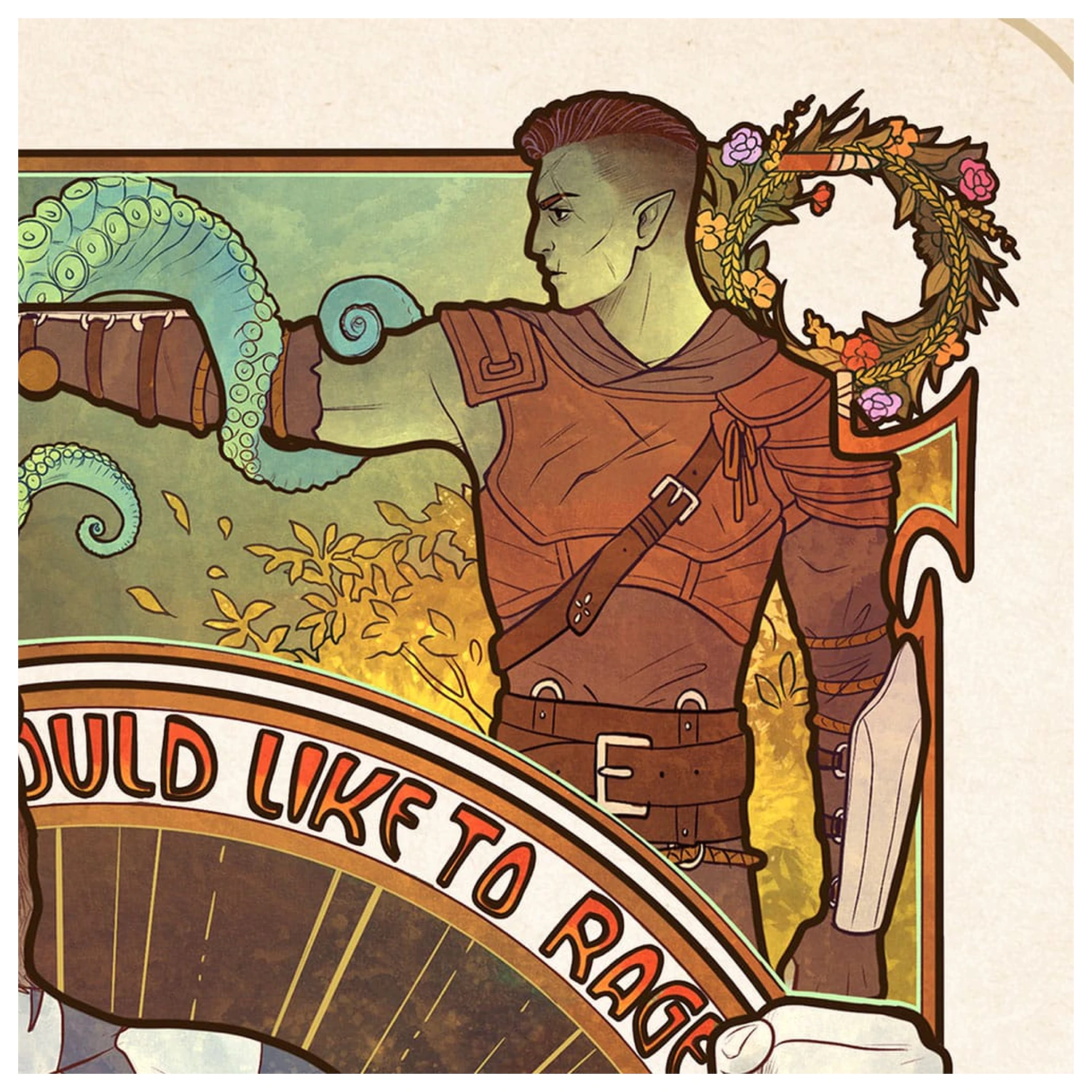 Critical Role Kunstdruck Travis Willingham: 10th Anniversary Art Nouveau Illustrations 46 x 28 cm - ungerahmt Produktfoto
