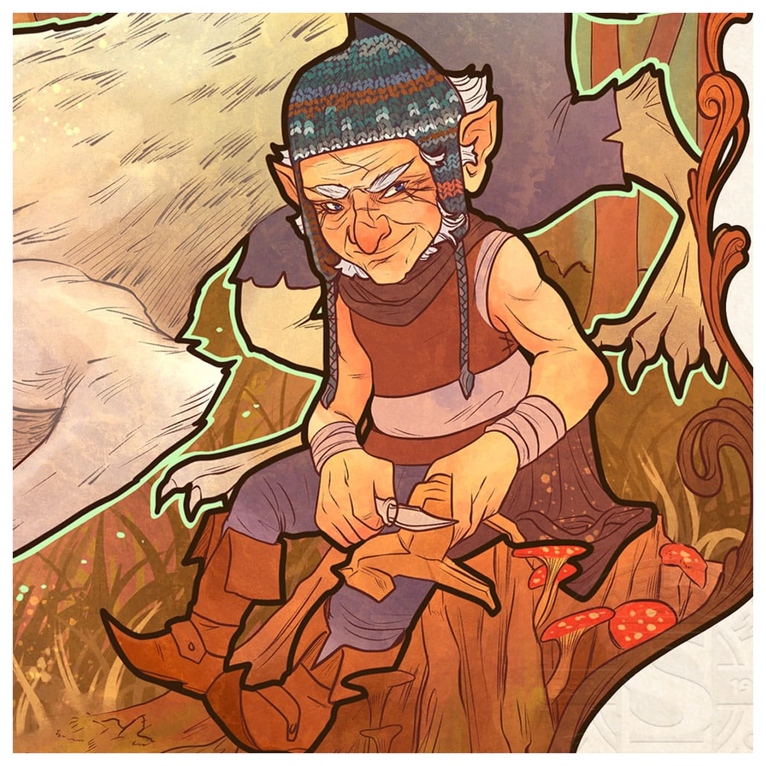 Critical Role Kunstdruck Travis Willingham: 10th Anniversary Art Nouveau Illustrations 46 x 28 cm - ungerahmt Produktfoto