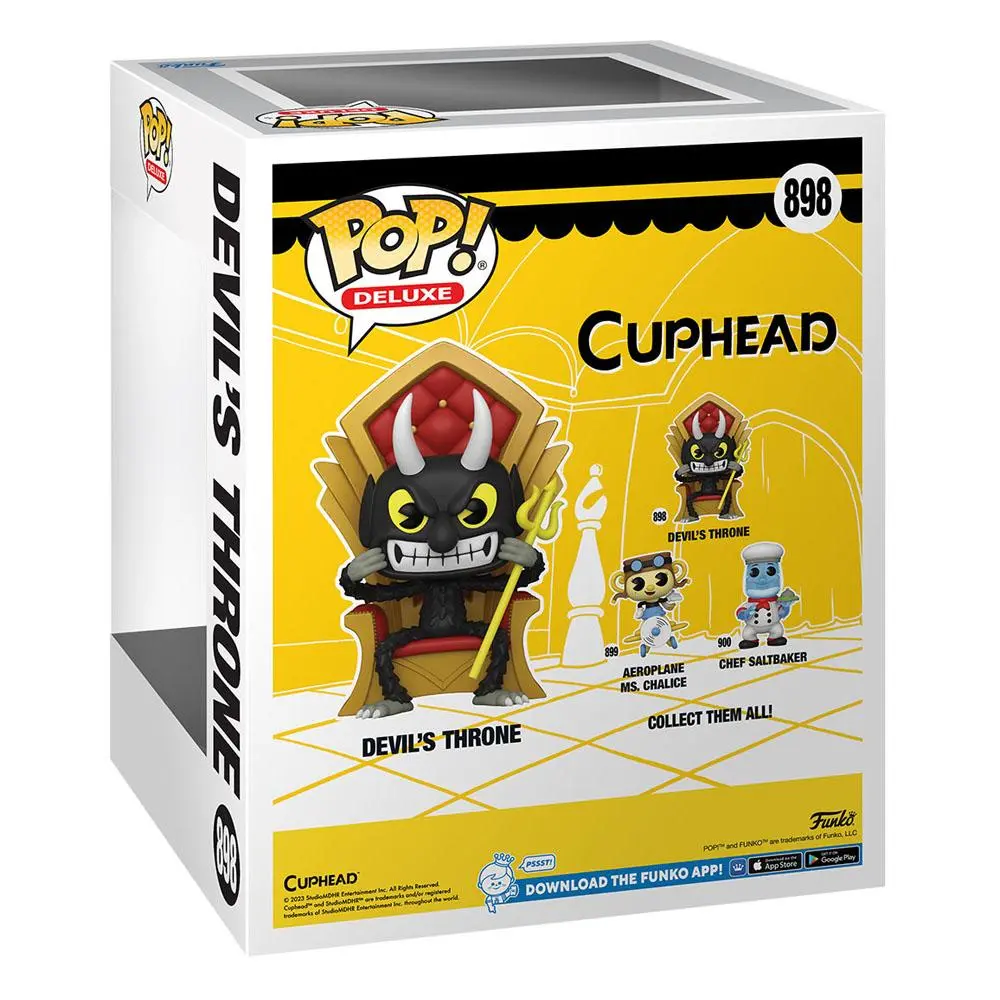 Cuphead POP! Deluxe Vinyl Figur Devil in Chair 9 cm Produktfoto