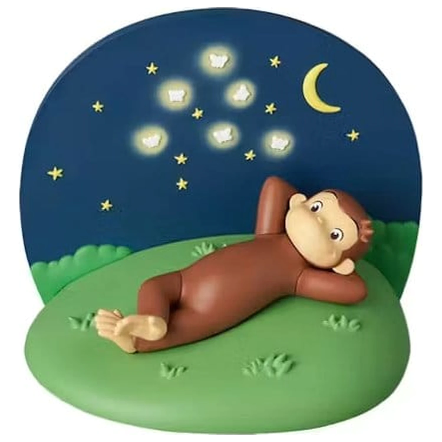Curious George UDF Minifigur liegt ausgestreckt 6 cm Produktfoto