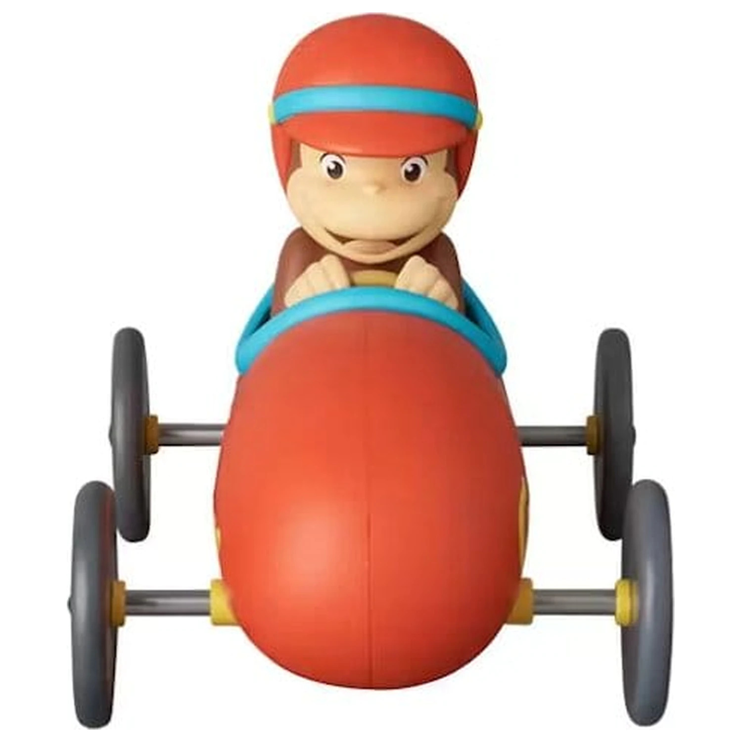 Curious George UDF Mini Figur mit Wagen 6 cm Produktfoto