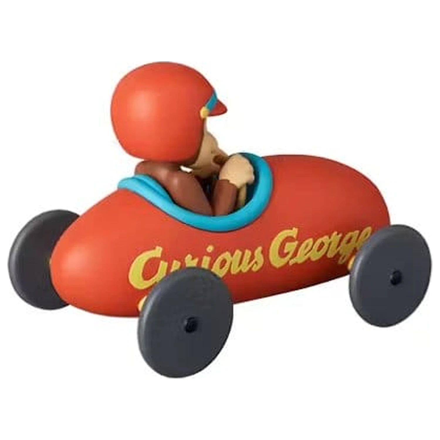 Curious George UDF Mini Figur mit Wagen 6 cm Produktfoto