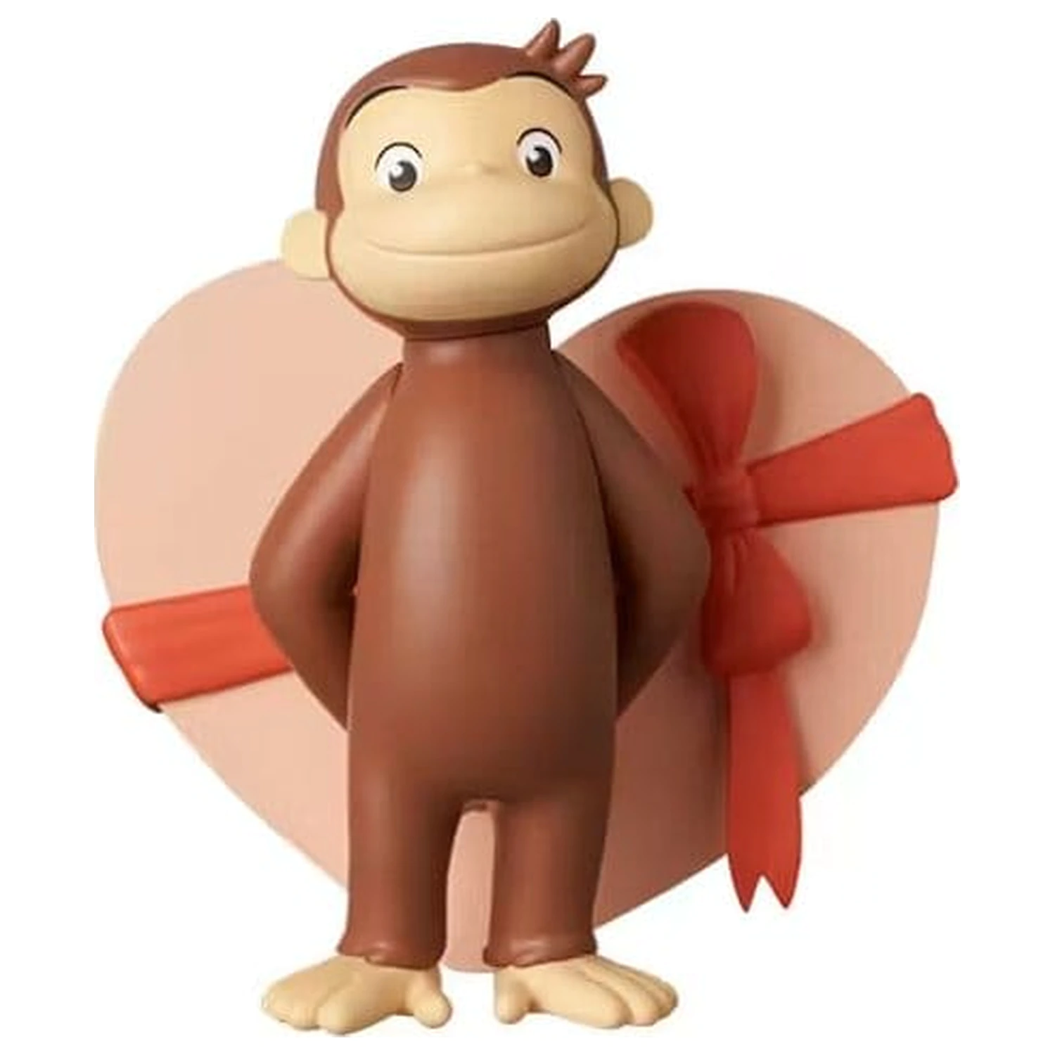 Curious George UDF Mini Figur mit Herz 6 cm Produktfoto