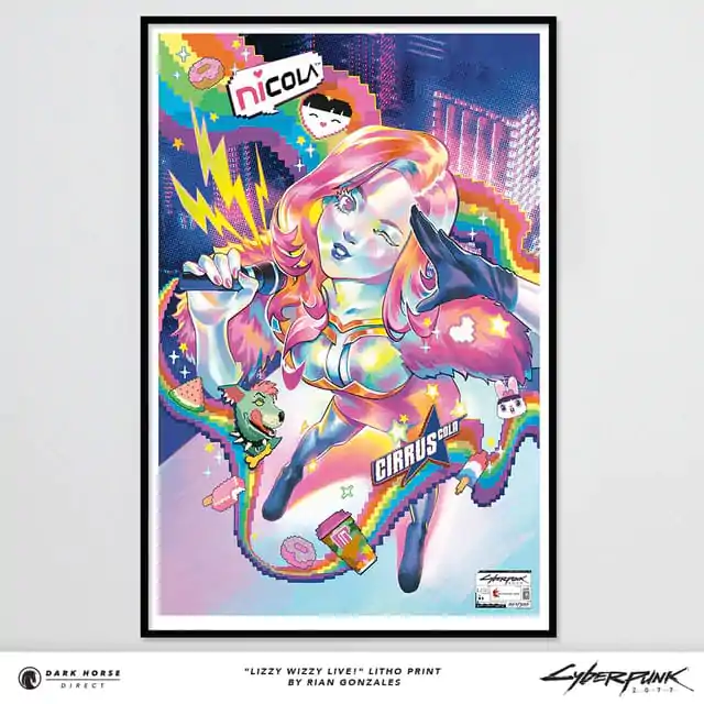 Cyberpunk 2077 Kunstdruck Lizzy Wizzy Live! Limited Edition 60 x 90 cm termékfotó