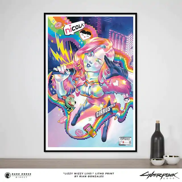Cyberpunk 2077 Kunstdruck Lizzy Wizzy Live! Limited Edition 60 x 90 cm termékfotó
