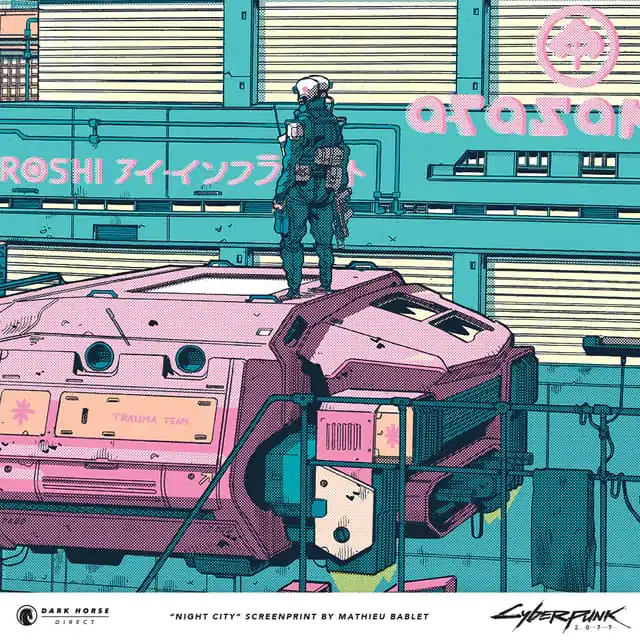 Cyberpunk 2077 Kunstdruck Night City 45 x 60 cm Produktfoto
